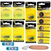 Exell Battery 19pc Essential Batteries Kit 23A A27 A28PX CR2032 CR123A & Watch Opener EB-KIT-110
